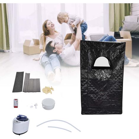 Cabine de sauna à vapeur portable 1000 W pour la maison, cabine de sudation et appareil de fumigation avec télécommande en anglais (norme européenne AC220-240V) (1/5)