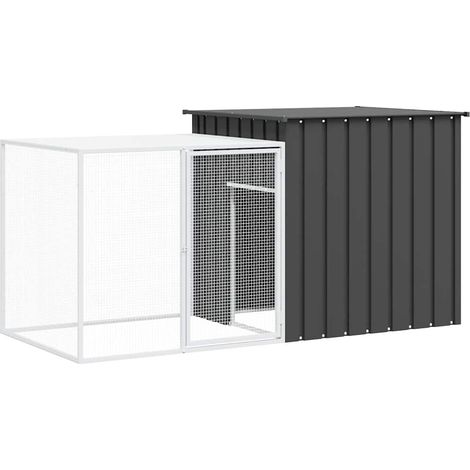 Maison Exclusive - Gabbia per Conigli Antracite 200x91x100 cm Acciaio Zincato