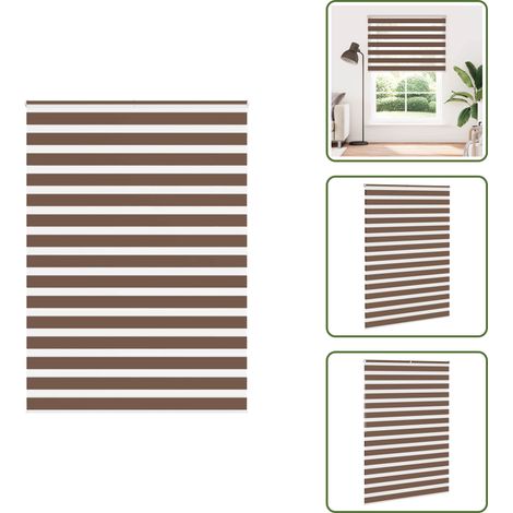 The Living Store Doppelrollo Braun 165x200 cm Stoffbreite 160,9 cm Polyester - Doppelrollo (1/5)