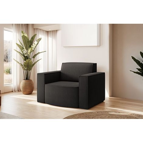 Sessel Designersessel PALMA in Stoff Scala Anthrazit (1/3)