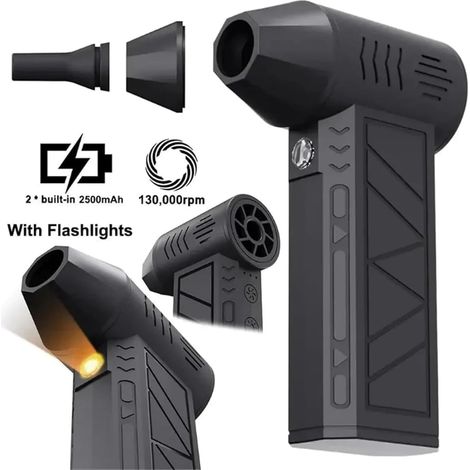 Souffleur d'Air Turbo ZY7400 Moteur Brushless 6000mAh Rechargeable Silencieux pour Séchage Voiture et Nettoyage Clavier (1/4)