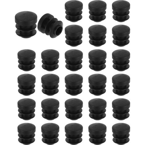 Runde Möbelfüße – 28er-Pack – Schwarzer PE-Kunststoff – Rutschfester Schutz, 14 mm – Für Stühle, Tische und Sofas – Durchmesser 14 mm (1/5)