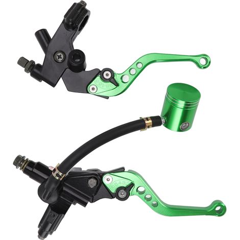paire de leviers de frein et d'embrayage universels en alliage d'aluminium, accessoires de rechange pour moto Suzuki (vert). (1/5)