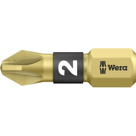 Wera 855/1 BDC embout cruciforme PZ 2 25 mm métallique (1/3)