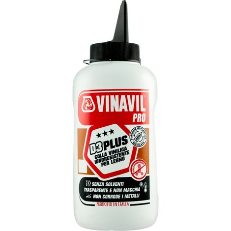 Colla vinilica "Vinavil Pro Plus" adesivo acetovinilico per fissaggio 750 gr
