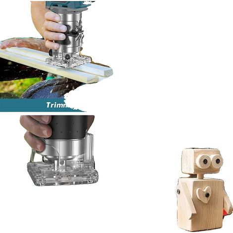 Défonceuse à bois, Contrôle de vitesse variable, Design sans fil, Pas de batterie (1/5)