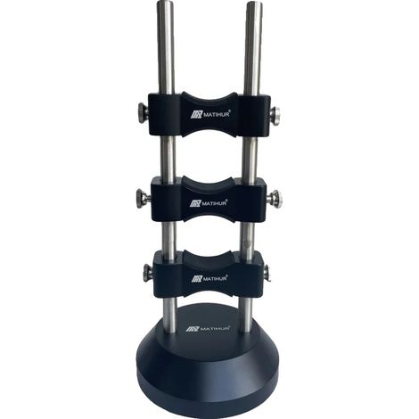 Soporte para cable de audio, altura ajustable, construcción de acero inoxidable, 220 mm, color negro, soporte para cable (1/2)