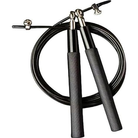 Fitness-Springseil, verstellbares Speed Rope mit Kugellagern, 3 m langes Springseil für Erwachsene aus PVC mit rutschfesten Aluminiumgriffen für Boxen, Cardio und Workout