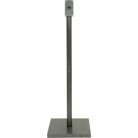 Ensemble pied + socle carré pour porte-menu LED - gris galvanisé, 135 cm - pour presentoir MCS-3A4-CS - Securit (1/3)
