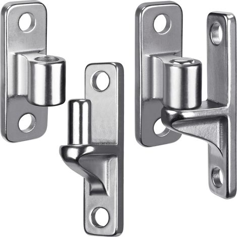 Lot de 2 charnières de portail en acier inoxydable 304, robustes et non soudées, charnières femelles et mâles pour clôtures en bois et portails de ferme, capacité de 272,2 kg (1/5)