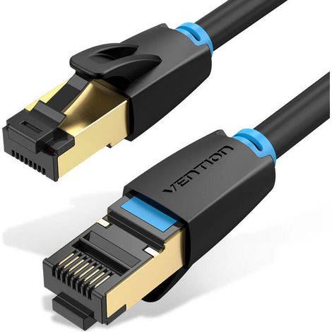 Cable de Red RJ45 SFTP Vention IKABK Cat.8/ 8m/ Negro (1/4)