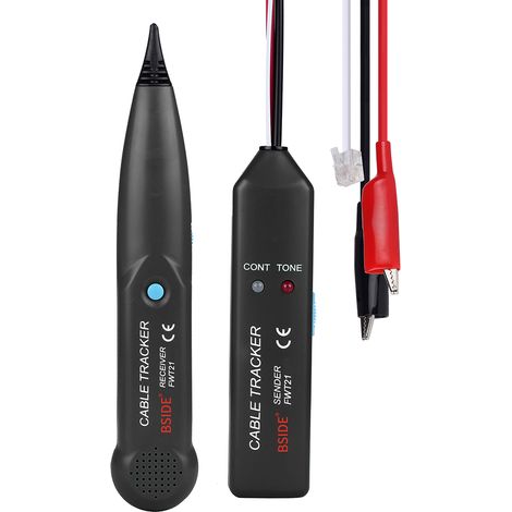BSIDE Détecteur Ligne Téléphonique Localisateur Câble Testeur RJ11 Testeur Continuité FWT21 Traqueur Fil Générateur Tonalité Tracage Câble Diagnostic Coupure avec Sac Transport MS6812