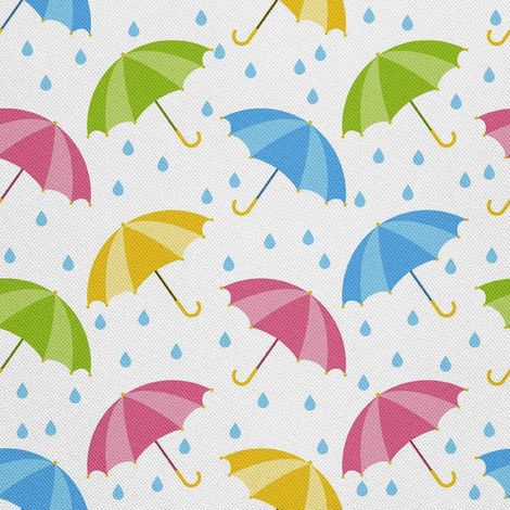 Telas decorativas para exteriores Oxford - motivo de coloridos paraguas de lluvia 2 (1/5)