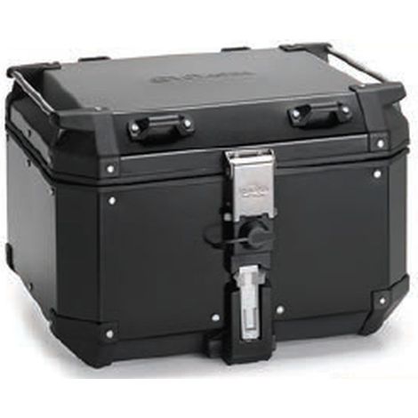 KAPPA 2025/05 TOP CASE 48L MONOKEY KVG480B K'VOYAGER ALUMINIUM NOIR ANODISÉ LIGNE NOIRE