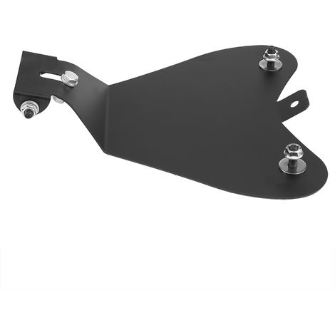 Platine de fixation pour selle solo moto custom chopper bobber acier noir longueur traditionnelle 1 pièce (1/5)