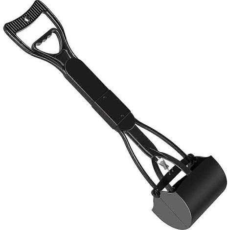 Ramasse-crottes pour chien avec long manche et grande conception pliable pour un nettoyage efficace des déjections animales (bleu) (1/5)