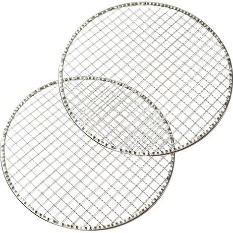 2 grilles de barbecue jetables 28x28cm. Filet pratique pour viandes et légumes, idéal camping et pique-nique. (1/4)