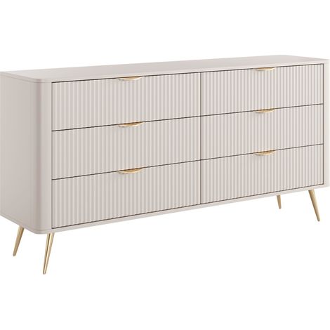 Cómoda Lectum II, Beige, Con cajones, Número de cajones: 0, 82x164x38cm