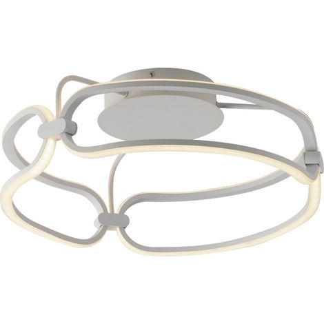 Plafonnier LED intégré Infinity blanc ampoules 17cm