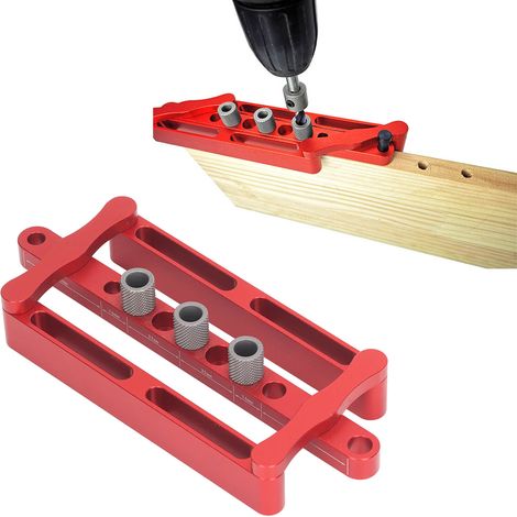 X320 Holzbearbeitungs-Bohrmaschinenpositionierer, Schwalbenschwanzbohrer mit 8/10 mm metrischem Positionierer, Positionierwerkzeug, Präzisionsbohrset (1/5)