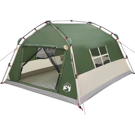 vidaXL Carpa instantánea resistente al agua 4 persona Verde (1/2)