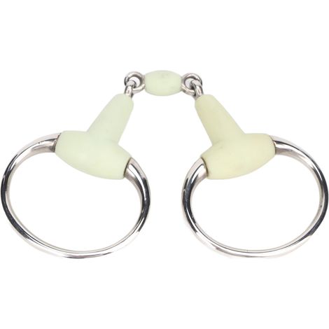 Mors de cheval en acier inoxydable, saveur de pomme, bouche enveloppée de caoutchouc, pour des heures d'entraînement et de course (1/5)