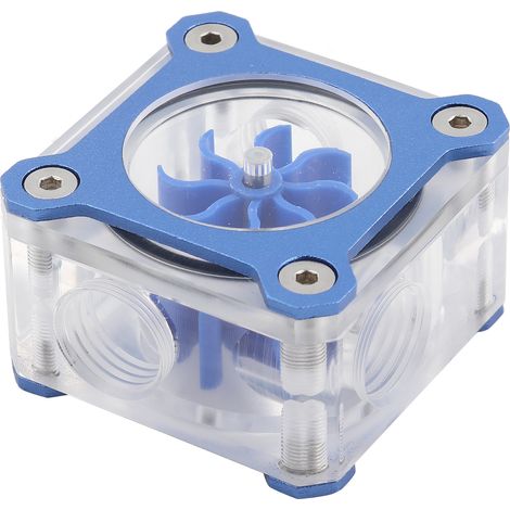 Débitmètre de refroidissement par eau, accessoire informatique en PMMA transparent, filetage G1/4 (bleu)