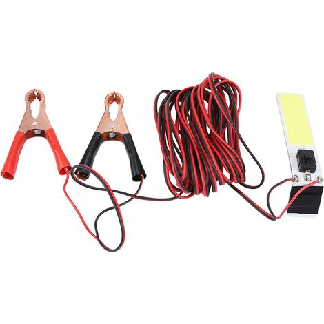 Lampe de secours LED COB 12 V blanche pour tente, camping et pêche, avec câble. (1/4)