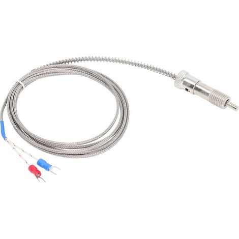 Thermocouple 0-400 ℃ Type K Sonde de capteur de température Ressort de compression Filetage M12 4 m / 13,12 pieds (1/5)