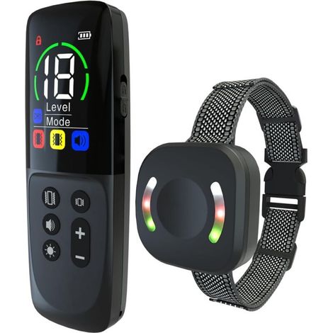 Vibrating Training Collar - 800 Meters Range, Rechargeable, with 3 Modes LED Light/Sound/Vibration/Strong Vibration, IP67 Waterproof Level (1/5)