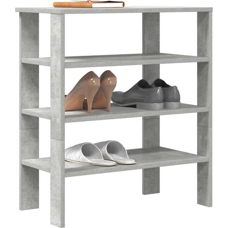 Schuhregal Betongrau 61x32x70 cm Holzwerkstoff