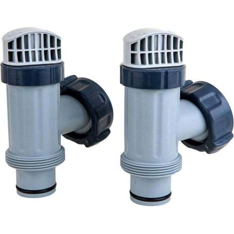 Lot de 2 valves à piston hors sol avec joint et écrou, ensemble de valve à piston pour grande piscine (1/5)