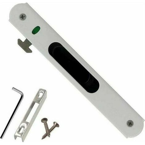 Serrure de Porte Coulissante en Acier Inoxydable - Garniture de Verrouillage Simple pour Fenêtre et Porte Ménagère - (1/4)