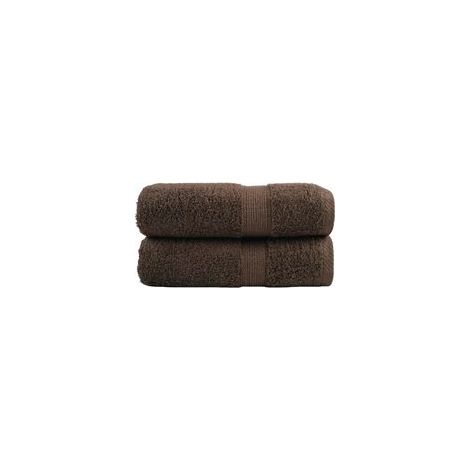 Hochwertige Gästetücher, 2er-Set. Braun, 30 x 50 cm, 600 g/m² - Crezuo