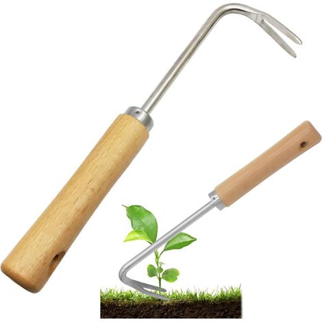 1 Pièce Outil de Désherbage en Acier Inoxydable, Jardinage Outillage, Desherbeur Manuel, Désherbeur Manuelle avec Manche pour Désherbage (1/4)