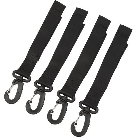 Set mit 4 verstellbaren Befestigungsclips für Kajak- oder Kanupaddel, aus korrosionsbeständigem Nylon. (1/5)