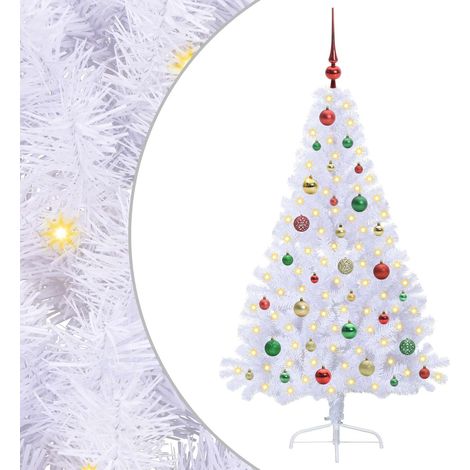 Künstlicher Weihnachtsbaum Weiß 150 cm PVC und Stahl vidaXL (1/5)