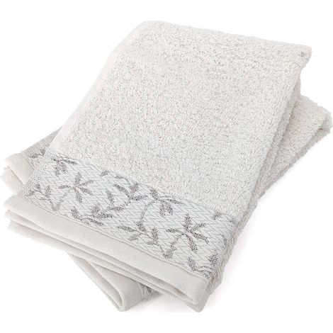 Lot de 2 serviettes invité 33x50 cm coton DRY VINE beige (1/5)