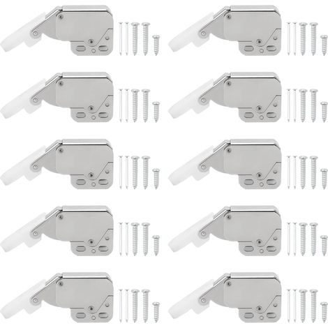 10 Stück Mini-Federriegel für Schranktüren, Touch-Verschlüsse, Mini-Riegel, Schrankverschluss, Federriegel für Kleiderschranktüren mit Schrauben (1/5)