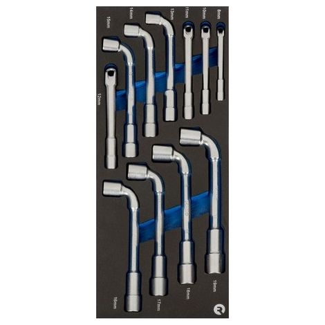 IRIMO - Module mousse 1/3 Clés à pipes débouchées 6 pans - 11 pièces