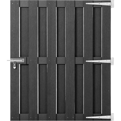 vidaXL Portillon WPC 100x112 cm Gris (1/5)