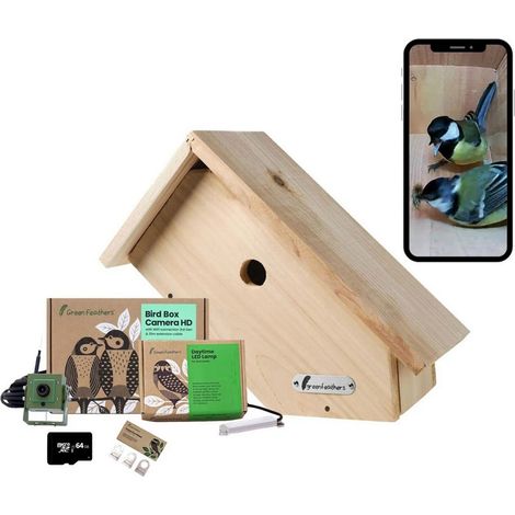 45 Degree WiFi Side View Bird Box Camera Complete Pack - Larch