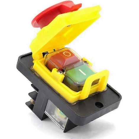 Interrupteurs de disjoncteur, sectionneurs électromagnétiques à 6 broches, plastique noir et jaune, lot de 1 (1/5)