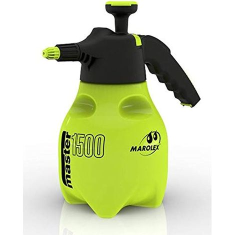 Marolex Botella pulverizadora, Modelo Master Ergo 1500, Capacidad de 1,5 litros, pulverizador de presión de 4 Bar en Todas Las Posiciones y Aislamiento del Mecanismo del Producto