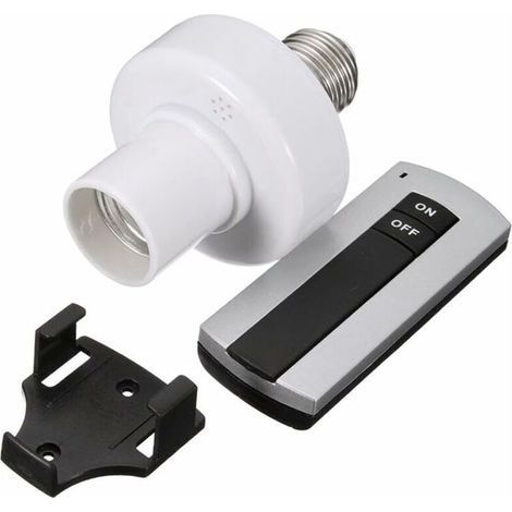 E27 220v Télécommande Sans Fil Lampe De Lumière Ampoule Porte-capuchon Douille Commutateur (1/4)