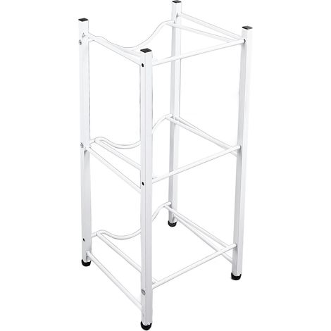 Porte-bouteille d'eau moderne minimaliste 3 niveaux robuste, étagère de rangement pour bouteille unique, blanc (1/5)