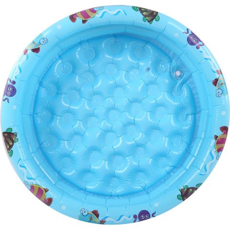 Piscine intérieure et extérieure pour bébé, ronde, gonflable, jeu d'eau pour enfants, bleu, 90cm/35,4 pouces (1/5)