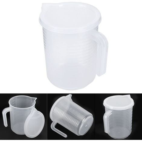 500 ml/1000 ml Messbecher aus transparentem Kunststoff mit Deckel, Küchenzubehör zum Kochen und Backen, 1000 ml (1/5)