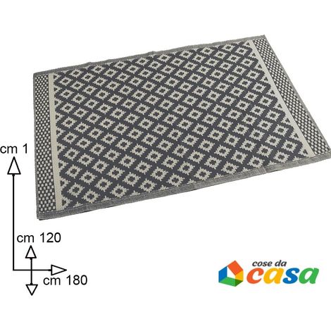 Tappeto da interno in poliestere per sotto portone divani rettangolare 180x120cm (1/4)