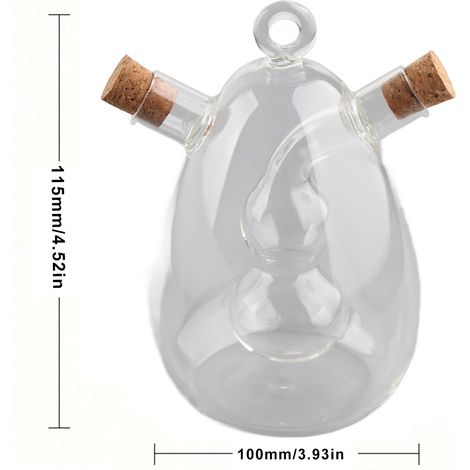 Bocal de cuisine 2 en 1 pour huile et vinaigre, distributeur étanche transparent pour contrôle des huiles (1/5)